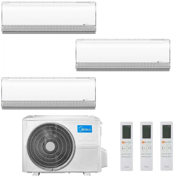 Midea Trial Split 12+12+12 Btu Breezeless+ M4O-36FN8-Q con 3 unità MSFAAU-12HRFN8B Condizionatore R-32 WiFi A++ A+ Midea