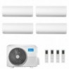 Midea Quadri Split 9+9+9+9 Btu Xtreme Pro WF M4OE-28HFN8-Q con 4 unità MSAGBU-09HRFN8 Condizionatore R-32 WiFi A++ A+