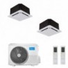 Midea Dual Split 9+12 Btu Cassetta 4 vie 60x60 M2OH-14HFN8-Q MCA3I-09HRFNX(GA) MCA3U-12HRFNX(GA) Condizionatore R-32