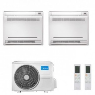 Midea Dual Split 9+9 Btu Pavimento Console M2OH-14HFN8-Q MFA2U-09HRFNX(GA) MFA2U-09HRFNX(GA) Condizionatore R-32 Midea