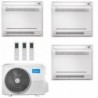 Midea Trial Split 9+9+9 Btu Pavimento Console M3OG-21HFN8-Q con 3 unità MFA2U-09HRFNX(GA) Condizionatore R-32  A++ A+