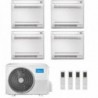 Midea Quadri Split 9+9+9+12 Btu Pavimento M4O-36FN8-Q con 3 unità MFA2U-09HRFNX(GA) + MFA2U-12HRFNX(GA) Condizionatore R-32