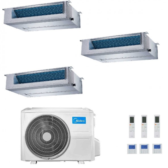 Midea Trial Split 9+12+18 Btu Canalizzabile M4OE-28HFN8-Q MTI-09HWFNX(GA) MTIU-12HWFNX(GA) MTIU-18HWFNX(GA) Condizionatore Midea