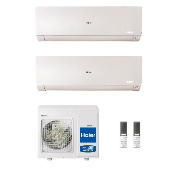 Haier Dual Split 12+18 Btu Flexis Plus Bianco 4U75S2SR5FA AS35S2SF1FA-MW3 AS50S2SF1FA-MW3 Condizionatore R-32 WiFi Parete Haier