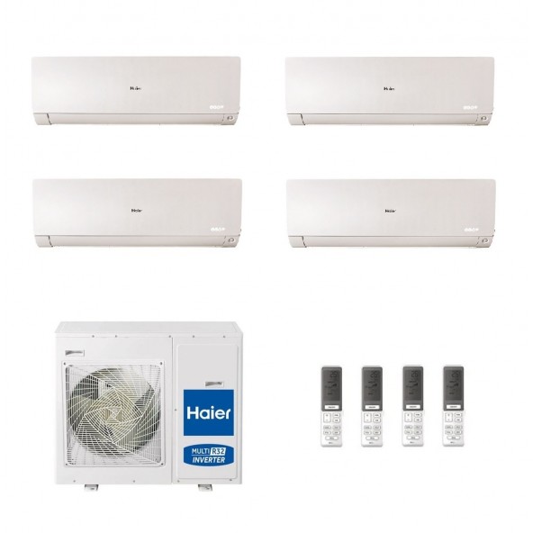 Haier Quadri Split 9+9+9+12 Flexis Plus Bianco 4U85S2SR5FA 3X AS25S2SF1FA-MW3 + AS35S2SF1FA-MW3 Condizionatore WiFi A++ A+ R-...