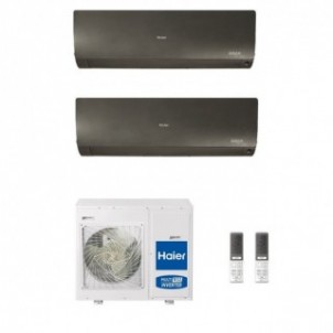 Haier Dual Split 12+18 Flexis Plus Nero 4U85S2SR5FA AS35S2SF1FA-MB3 AS50S2SF1FA-MB3 Condizionatore WiFi Haier