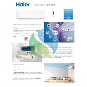 Haier Trial Split 9+9+9 Expert Bianco 3U70S2SR5FA AS25XCAHRA AS25XCAHRA AS25XCAHRA Condizionatore WiFi Haier