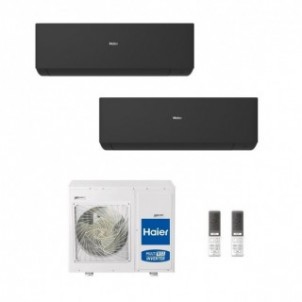 Haier Dual Split 12+18 Btu Expert Nero 4U75S2SR5FA AS35XCAHRA-MB AS50XCAHRA-MB Condizionatore R-32 WiFi Parete Haier