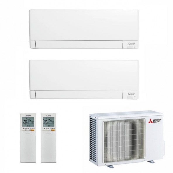 Mitsubishi Dual Split 5000+9000 Btu MXZ-2F33VF4 MSZ-AY15VGKP MSZ-AY25VGKP Condizionatore Bianco MSZ-AY WiFi R-32 Mitsubishi