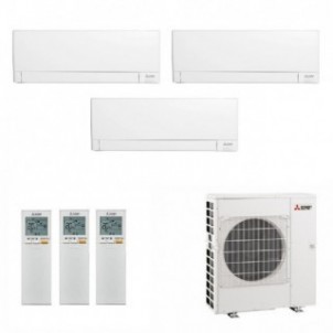 Mitsubishi Trial Split 7000+9000+15000 Btu MXZ-3F54VF4 MSZ-AY20VGKP MSZ-AY25VGKP MSZ-AY42VGKP Condizionatore MSZ-AY Bianco Mi...