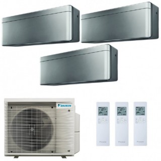 Daikin Trial Split Stylish 7+7+12 Btu 3MXM52A9 FTXA20CS FTXA20CS FTXA35CS Condizionatore Stylish Total Silver A+++ A++ WiFi R...