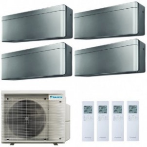 Daikin Quadri Split 9+9+9+12 Stylish 4MXM68A9 FTXA25CS FTXA25CS FTXA25CS FTXA35CS Condizionatore Stylish Total Silver WiFi Da...