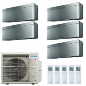 Daikin Penta Split 7+7+7+9+9 5MXM90A9 FTXA20CS FTXA20CS FTXA20CS FTXA25CS FTXA25CS Condizionatore Stylish Total Silver WiFi D...