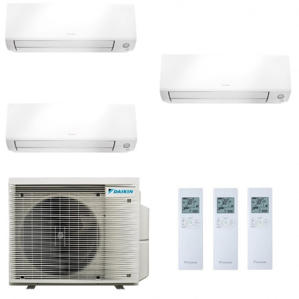 Daikin Trial Split Perfera 7+7+18 Btu 3MXM52A9 FTXM20A FTXM20A FTXM50A Condizionatore Perfera All Seasons A++ A++ WiFi R-32 D...