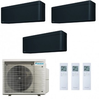 Daikin Trial Split Stylish 7+7+9 Btu 3MXM52A9 FTXA20CB FTXA20CB FTXA25CB Condizionatore Stylish Total Black A+++ A++ WiFi R-3...