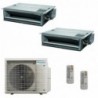 Daikin Dual Split Canalizzato 9000+9000 Btu 2MXM50A9 FDXM25F9 FDXM25F9 Condizionatore con Telecomandi R-32 WiFi Opz