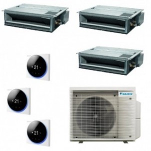 Daikin Trial Split Canalizzato 9000+9000+12000 3MXM52A9 FDXM25F9 FDXM25F9 FDXM35F9 Condizionatore con Comandi a Filo Madoka D...