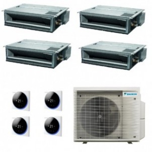 Daikin Quadri Split Canalizzato 9+9+9+9 4MXM68A9 FDXM25F9 FDXM25F9 FDXM25F9 FDXM25F9 Condizionatore con Comandi a Filo Madoka...