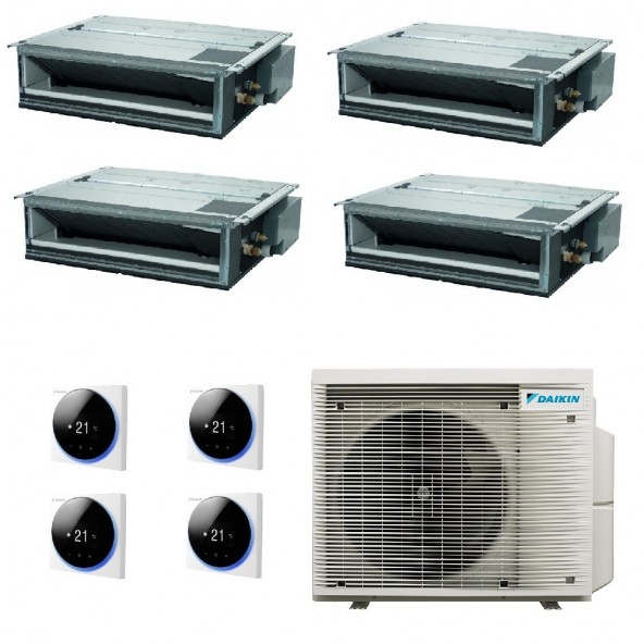 Daikin Quadri Split Canalizzato 9+9+9+12 4MXM68A9 FDXM25F9 FDXM25F9 FDXM25F9 FDXM35F9 Condizionatore con Comandi a Filo Madok...