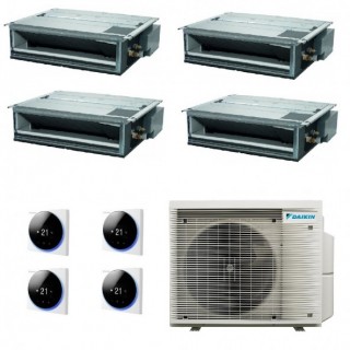 Daikin Quadri Split Canalizzato 9+9+9+9 4MXM80A9 FDXM25F9 FDXM25F9 FDXM25F9 FDXM25F9 Condizionatore con Comandi a Filo Madoka...