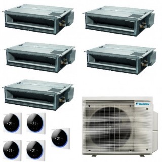 Daikin Penta Split Canalizzato 9+9+9+9+9 5MXM90A9 FDXM25F9 FDXM25F9 FDXM25F9 FDXM25F9 FDXM25F9 Condizionatore + Comandi a Fil...