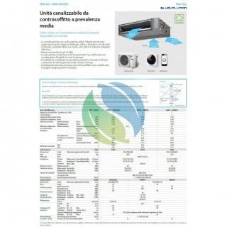 Daikin Mono Split Canalizzato 12000 Btu FBA35A9 RXM35R9 Condizionatore con Comando a Filo Madoka R-32 Media Prevalenza Daikin