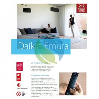 Daikin Dual Split Emura 7000+18000 Btu 2MXM50A9 FTXJ20AW FTXJ50AW Condizionatore A+++ A++ WiFi R-32 Emura 3 Bianco Daikin