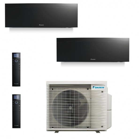 Daikin Dual Split Emura 7000+7000 Btu 2MXM40A9 FTXJ20AB FTXJ20AB Condizionatore A+++ A++ WiFi R-32 Emura 3 Nero Daikin