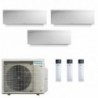 Daikin Trial Split Emura 9+9+18 Btu 3MXM68A9 FTXJ25AW FTXJ25AW FTXJ50AW Condizionatore Emura 3 Bianco A++ A++ WiFi R-32