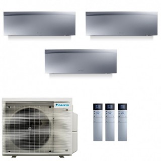 Daikin Trial Split Emura 7+7+9 Btu 3MXM40A9 FTXJ20AS FTXJ20AS FTXJ25AS Condizionatore Emura 3 Argento A+++ A++ WiFi R-32 Daikin