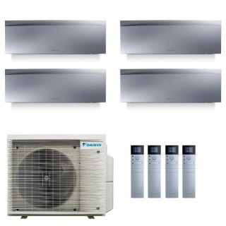 Daikin Quadri Split 7+7+7+12 Emura 4MXM68A9 FTXJ20AS FTXJ20AS FTXJ20AS FTXJ35AS Condizionatore Emura 3 Argento WiFi Daikin