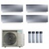 Daikin Quadri Split 7+7+7+15 Emura 4MXM68A9 FTXJ20AS FTXJ20AS FTXJ20AS FTXJ42AS Condizionatore Emura 3 Argento WiFi