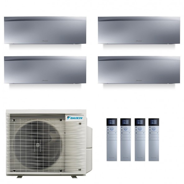 Daikin Quadri Split 7+7+9+9 Emura 4MXM68A9 FTXJ20AS FTXJ20AS FTXJ25AS FTXJ25AS Condizionatore Emura 3 Argento WiFi Daikin