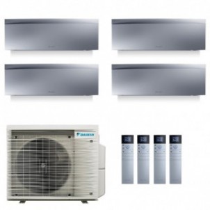 Daikin Quadri Split 9+9+9+12 Emura 4MXM68A9 FTXJ25AS FTXJ25AS FTXJ25AS FTXJ35AS Condizionatore Emura 3 Argento WiFi Daikin