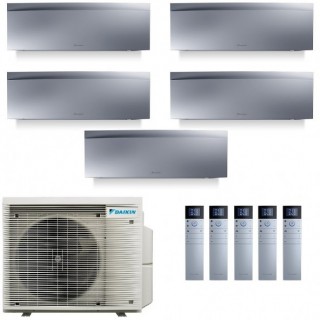 Daikin Penta Split 7+7+7+9+9 Emura versione 2022 5MXM90A9 FTXJ20AS FTXJ20AS FTXJ20AS FTXJ25AS FTXJ25AS Condizionatore Argento...