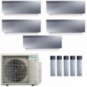 Daikin Penta Split 7+7+7+9+9 Emura versione 2022 5MXM90A9 FTXJ20AS FTXJ20AS FTXJ20AS FTXJ25AS FTXJ25AS Condizionatore Argento