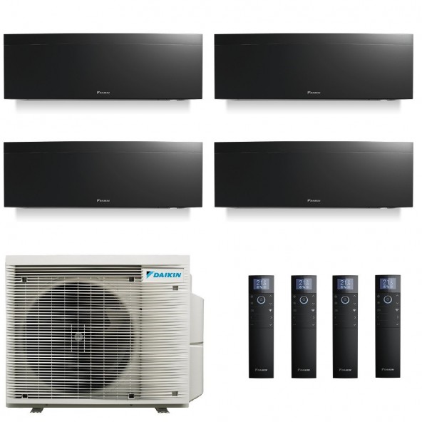 Daikin Quadri Split 7+7+7+7 Emura 4MXM68A9 FTXJ20AB FTXJ20AB FTXJ20AB FTXJ20AB Condizionatore Emura 3 Nero WiFi Daikin