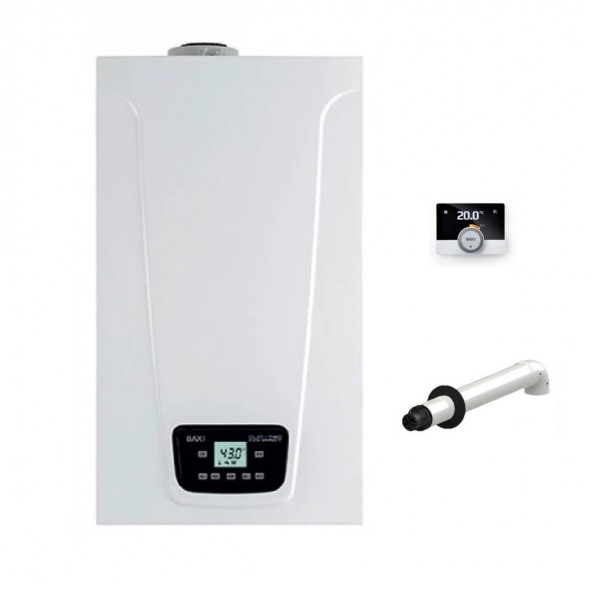 Baxi Caldaia a Condensazione Luna Duo Tec E 24 Mago gas Metano-GPL 20-24 kW classe A A XL NOx + kit coassiale Baxi