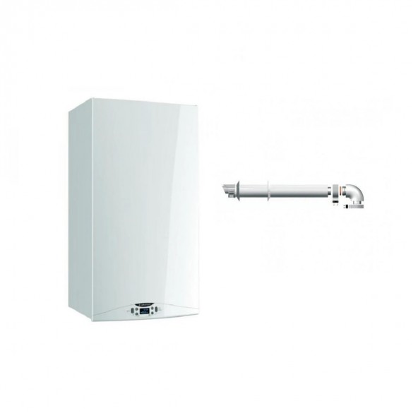 Ariston Caldaia a Condensazione HS Premium 24 gas Metano-GPL 23-23 kW classe A A XL NOx + kit coassiale Ariston