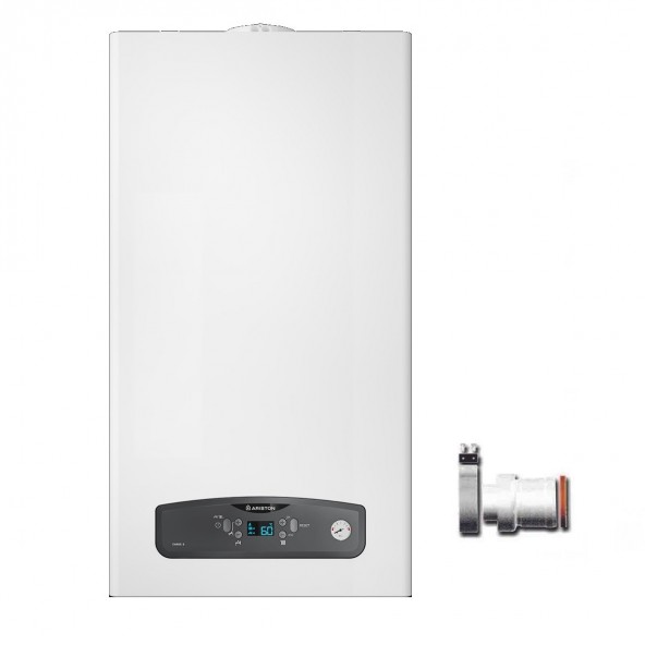 Ariston Caldaia a Condensazione Cares S 24 EU2 gas Metano-GPL 20-23 kW classe A A XL NOx 6 + adattatore partenza sdoppiata Ar...