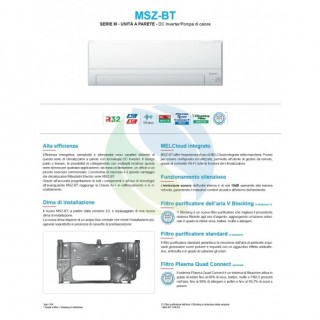 Mitsubishi Mono Split 18000 Btu MSZ-BT50VGK MUZ-BT50VG Condizionatore Parete 5.0 kW MSZ-BT WiFi A++ A++ R-32 Mitsubishi